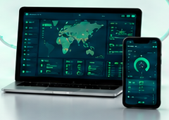 Cota® cloud dashboard shown on a laptop and a phone